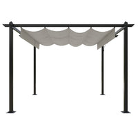 Pergola da Giardino con Tetto Retrattile 3x3 m Crema 318534