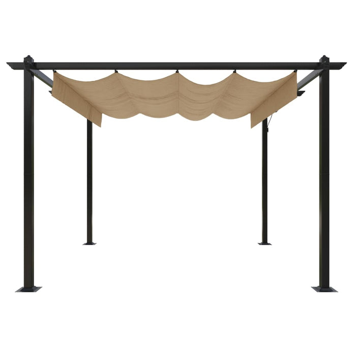 Pergola da Giardino con Tetto Retrattile 3x3 m Tortora 318536