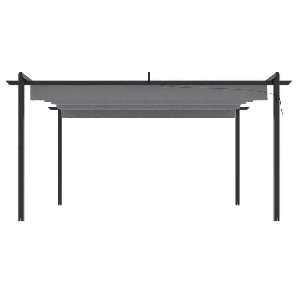 Pergola da Giardino con Tetto Retrattile 4x3 m Antracite