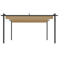 Pergola da Giardino con Tetto Retrattile 4x3 m Tortora 318539