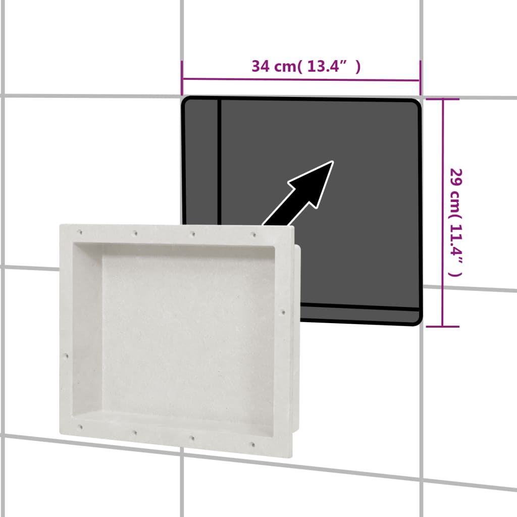 Nicchia da Doccia in Bianco Opaco 41x51x10 cm 151393