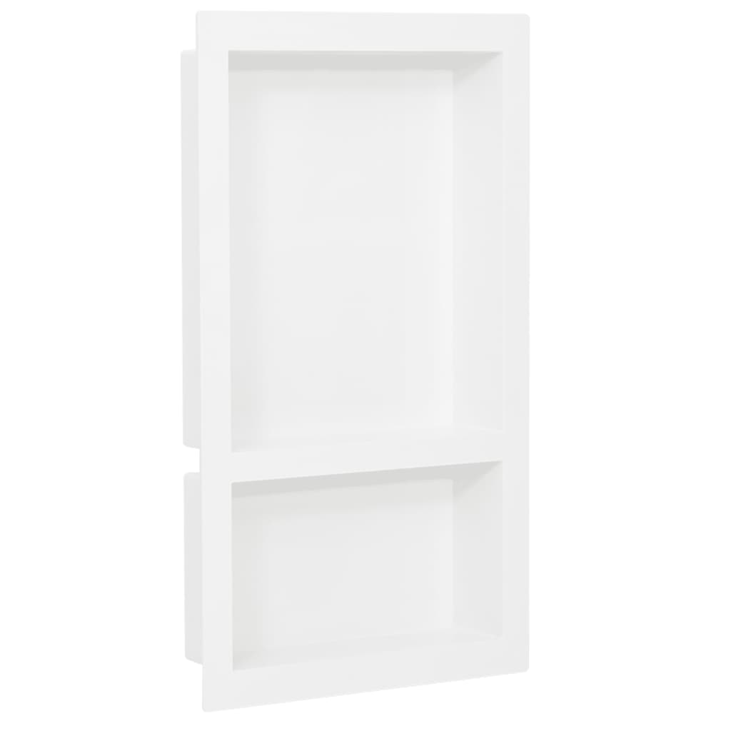 Nicchia da Doccia con 2 Scomparti Bianco Lucido 41x69x9 cmcod mxl 82321
