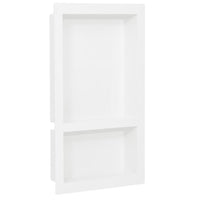 Nicchia da Doccia con 2 Scomparti Bianco Lucido 41x69x9 cmcod mxl 82321