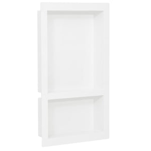 Nicchia da Doccia con 2 Scomparti Bianco Lucido 41x69x9 cmcod mxl 82321