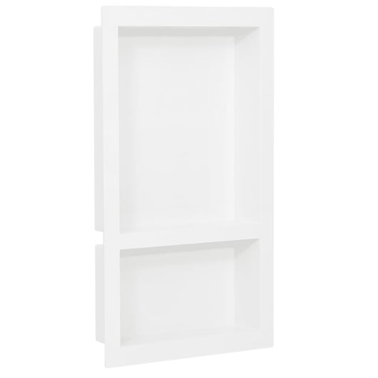Nicchia da Doccia con 2 Scomparti Bianco Lucido 41x69x9 cmcod mxl 82321