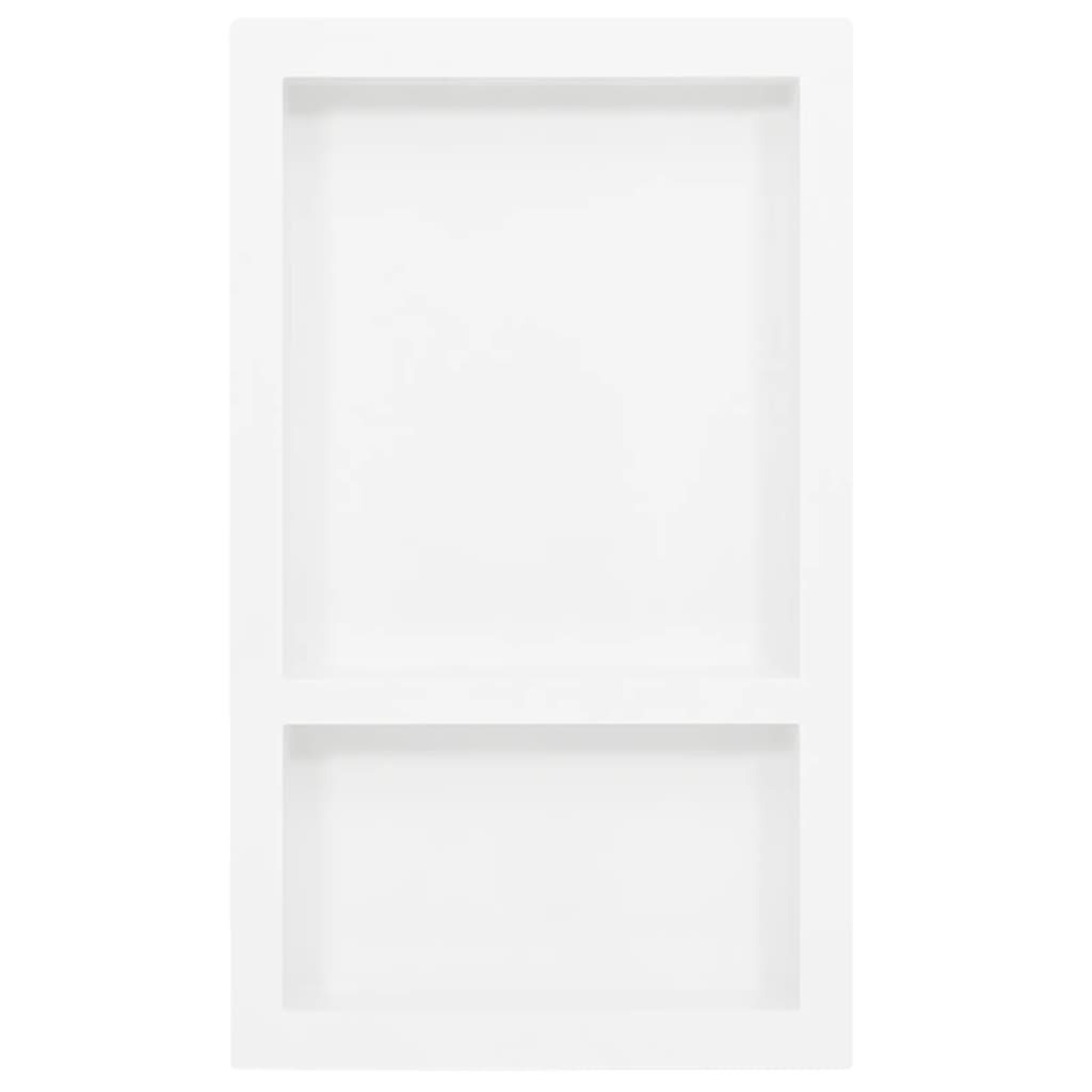 Nicchia da Doccia con 2 Scomparti Bianco Lucido 41x69x9 cmcod mxl 82321
