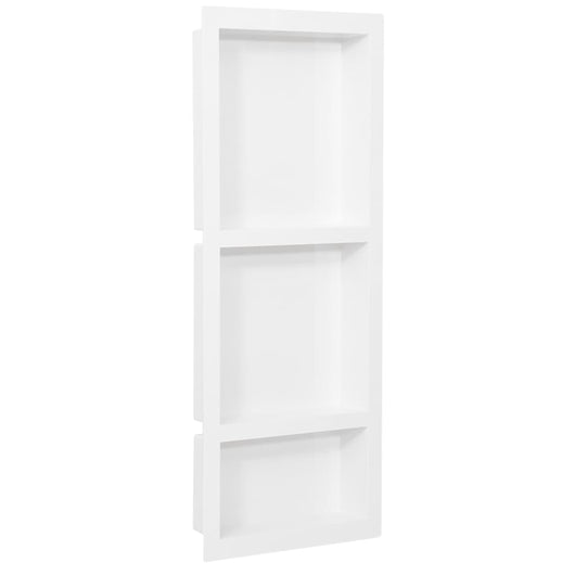 Nicchia da Doccia con 3 Scomparti Bianco Opaco 41x99x9 cmcod mxl 104604