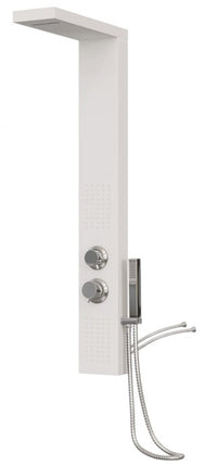 Pannello doccia sistema alluminio plastica bagno interno 114 cm bianco 02_0003117