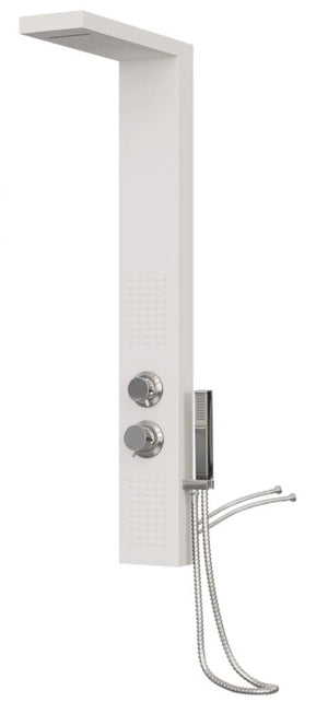 Pannello doccia sistema alluminio plastica bagno interno 114 cm bianco 02_0003117