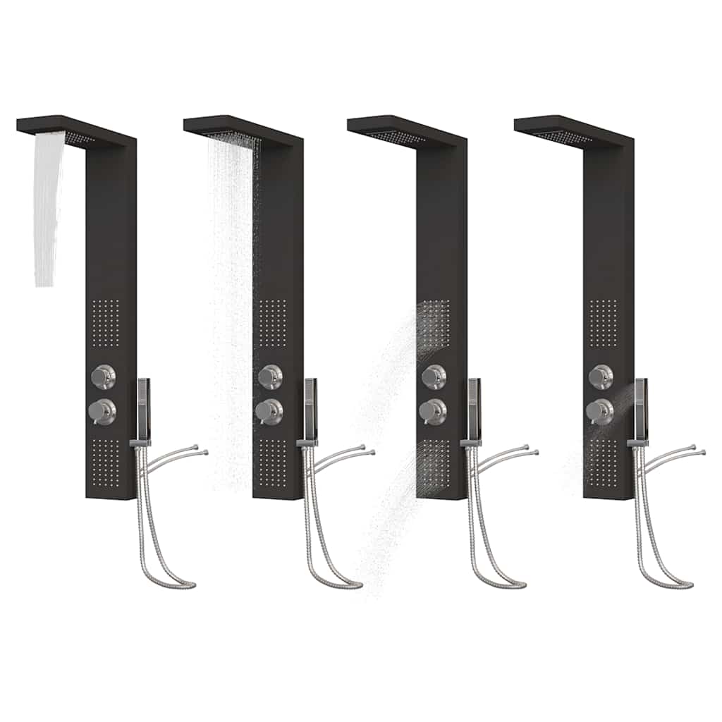 Pannello Doccia in Alluminio Nero 151416