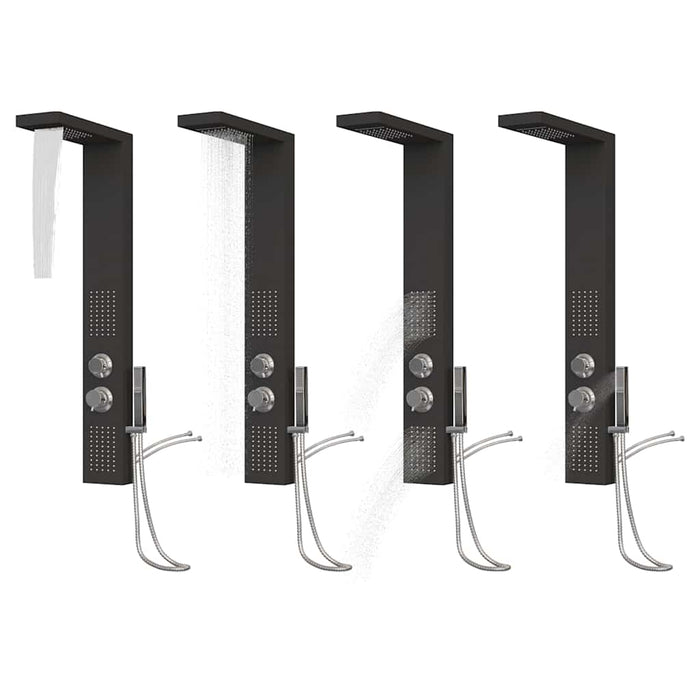 Pannello Doccia in Alluminio Nero 151416