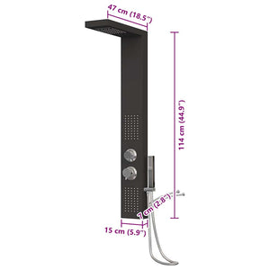 Pannello Doccia in Alluminio Nero 151416