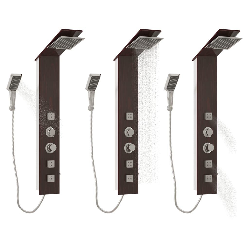 Sistema di pannelli doccia in vetro per bagno interno 127 cm marrone 02_0003122