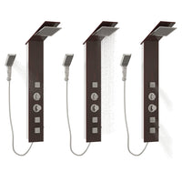 Sistema di pannelli doccia in vetro per bagno interno 127 cm marrone 02_0003122