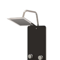 vidaXL Pannello Doccia in Vetro 25x47,5x130 cm Nero