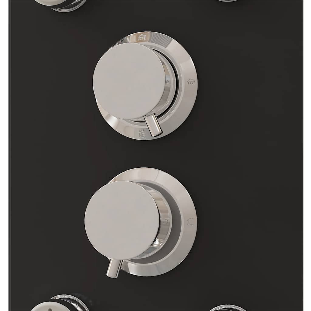 vidaXL Pannello Doccia in Vetro 25x47,5x130 cm Nero