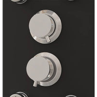 vidaXL Pannello Doccia in Vetro 25x47,5x130 cm Nero