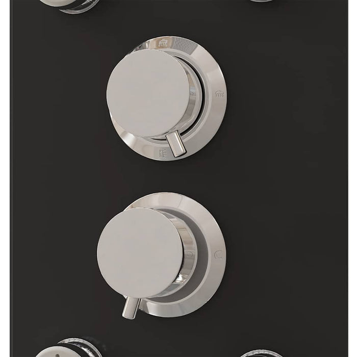 vidaXL Pannello Doccia in Vetro 25x47,5x130 cm Nero