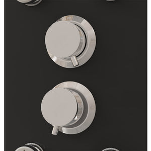 Pannello Doccia in Vetro 25x47,5x130 cm Nero 151420