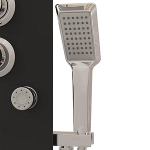 vidaXL Pannello Doccia in Vetro 25x47,5x130 cm Nero