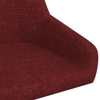 Sedia da Pranzo Girevole Rosso Vino in Tessuto