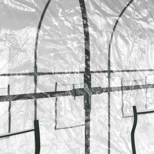 Serra Trasparente 160x400x190 cm PVC Acciaio Verniciato Polvere 317247