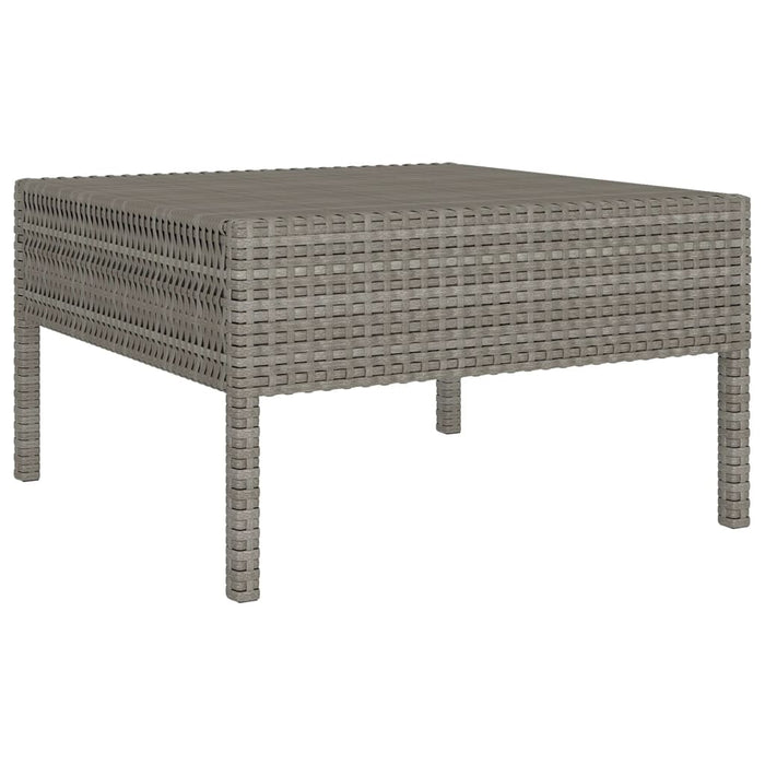 Set Divani da Giardino 5 pz con Cuscini in Polyrattan Grigio 3094326
