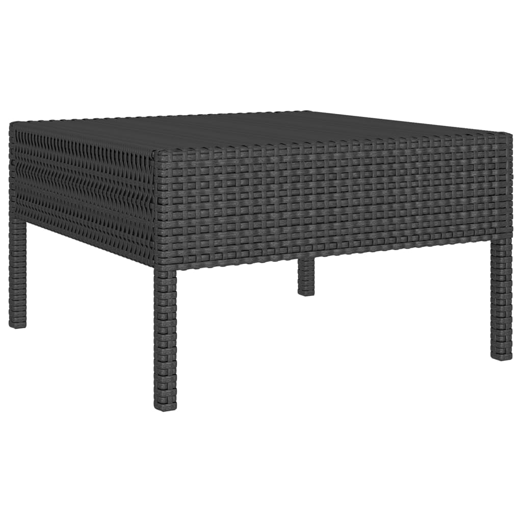 Set Divani da Giardino 8 pz con Cuscini in Polyrattan Nero cod mxl 38337