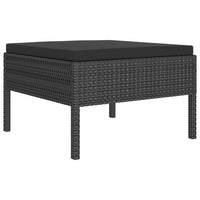 Set Divani da Giardino 11 pz con Cuscini in Polyrattan Nero 3094509