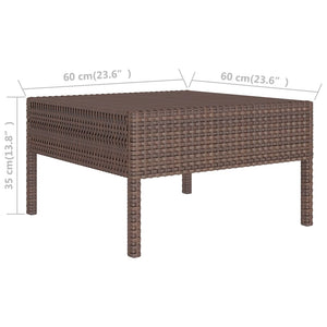 Set Divani da Giardino 12 pz con Cuscini in Polyrattan Marrone cod mxl 38435
