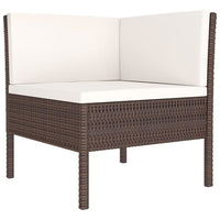 Set Divani da Giardino 12 pz con Cuscini in Polyrattan Marrone cod mxl 38523