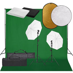 Kit Studio Fotografico con Set di Luci, Fondale e Riflettorecod mxl 73500