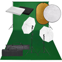Kit per studio fotografico con fondale luminoso e riflettore nero 02_0042470