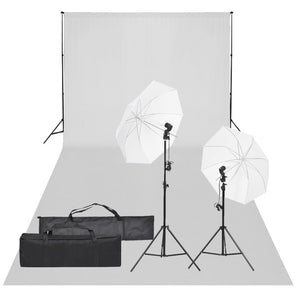 Kit studio fotografico con illuminazione e fondale nero 02_0042432
