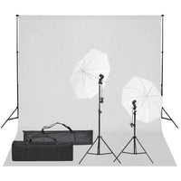 Kit studio fotografico con illuminazione e fondale nero 02_0042405