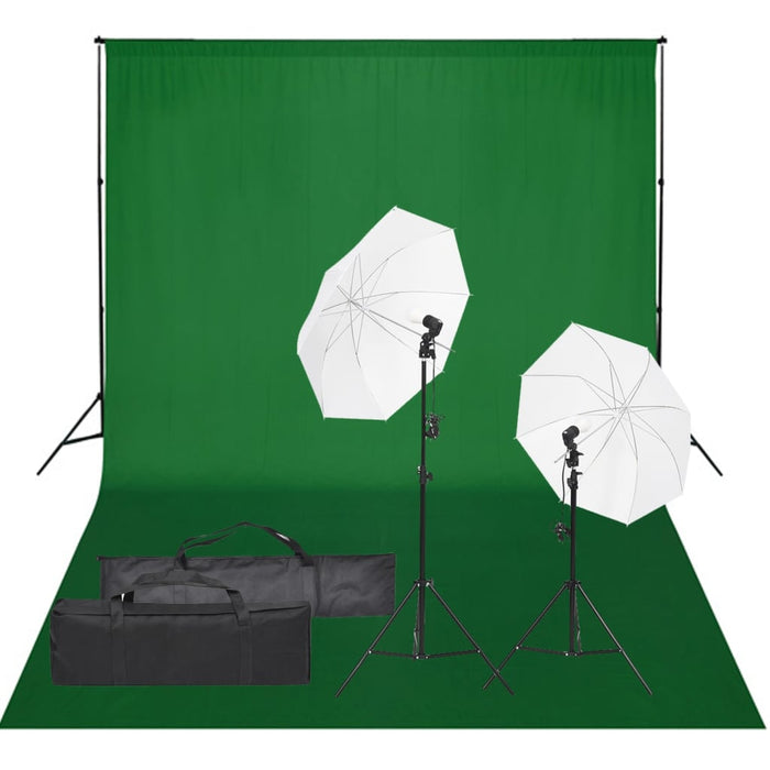 Kit studio fotografico con illuminazione e fondale nero 02_0042433