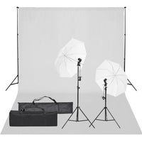 Kit studio fotografico con illuminazione e fondale nero 02_0042403