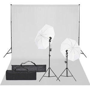 Kit studio fotografico con illuminazione e fondale nero 02_0042403