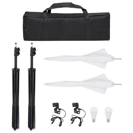 Kit per studio fotografico con fondale luminoso e riflettore nero 02_0042452