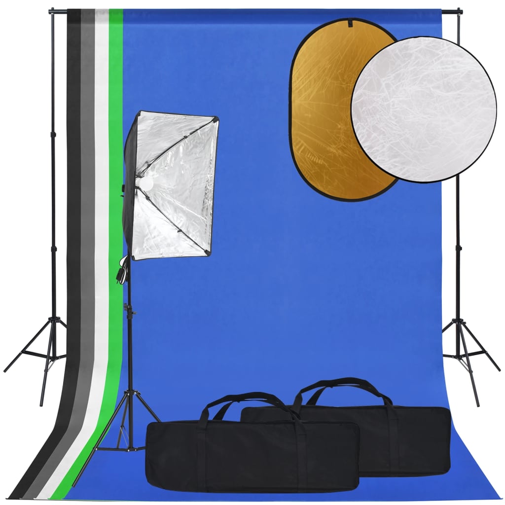 Kit studio fotografico softbox fondale e riflettore nero 02_0042500