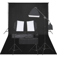Kit studio fotografico con illuminazione e fondale nero 02_0042407