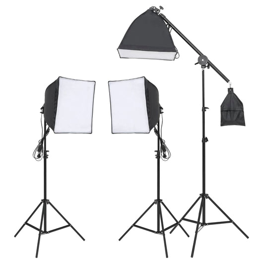 Kit per Studio Fotografico con Set di Luci e Fondale 3094686