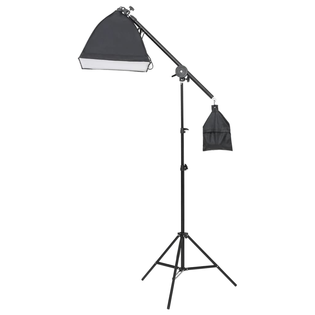 Kit studio fotografico con illuminazione e fondale nero 02_0042408