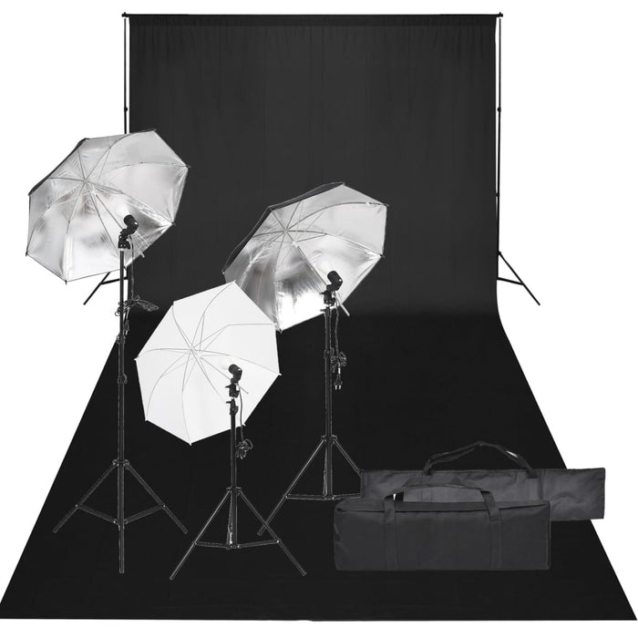 Kit per Studio Fotografico con Set di Luci e Fondale cod mxl 66407