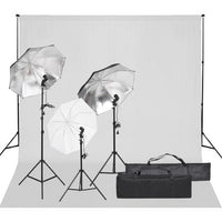 Kit studio fotografico con illuminazione e fondale nero 02_0042431