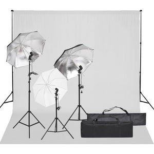 Kit studio fotografico con illuminazione e fondale nero 02_0042431