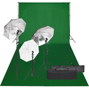 Kit studio fotografico con illuminazione e fondale nero 02_0042435