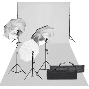 Kit studio fotografico con illuminazione e fondale nero 02_0042415