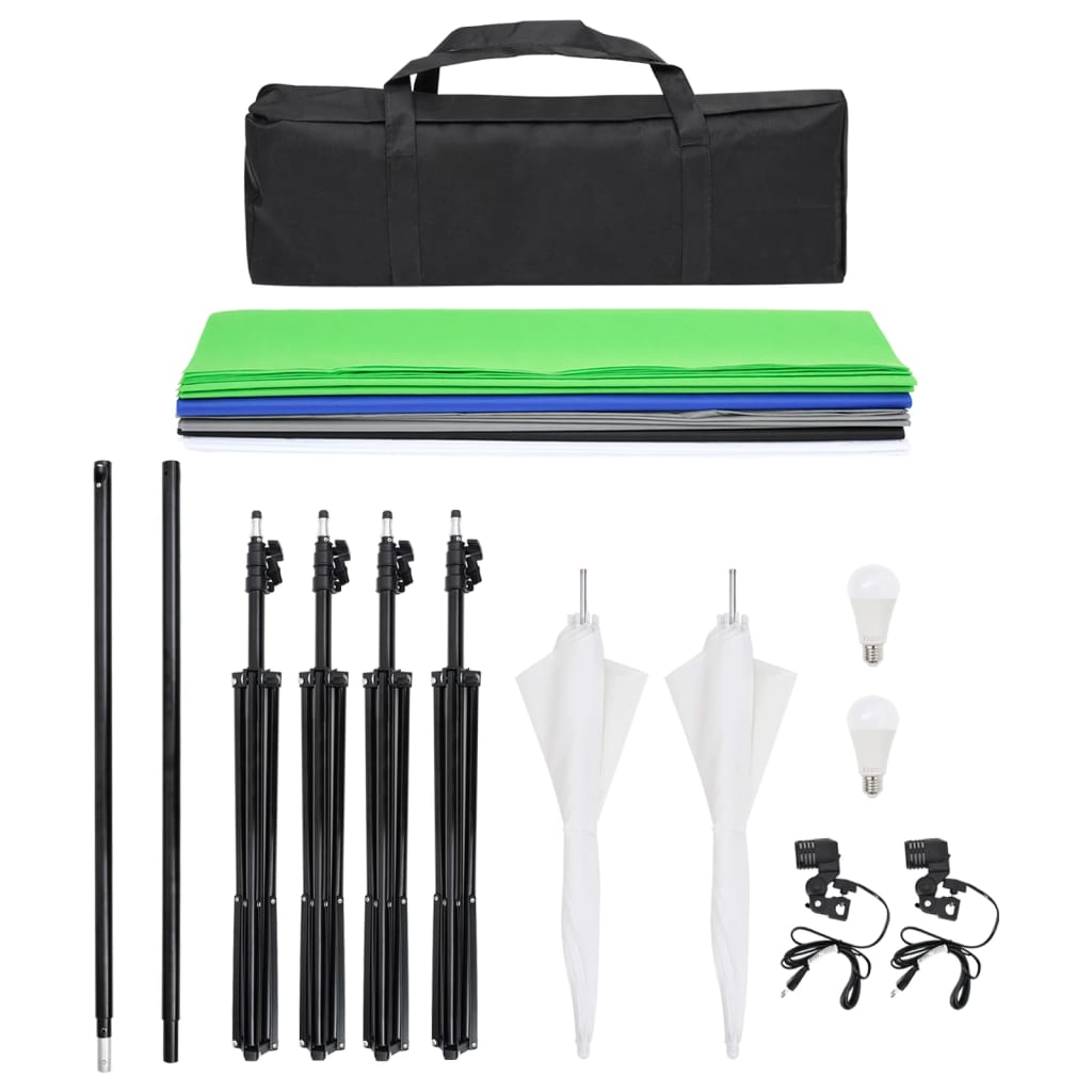 Kit per Studio Fotografico con Set Luci, Fondale e Riflettore cod mxl 66385