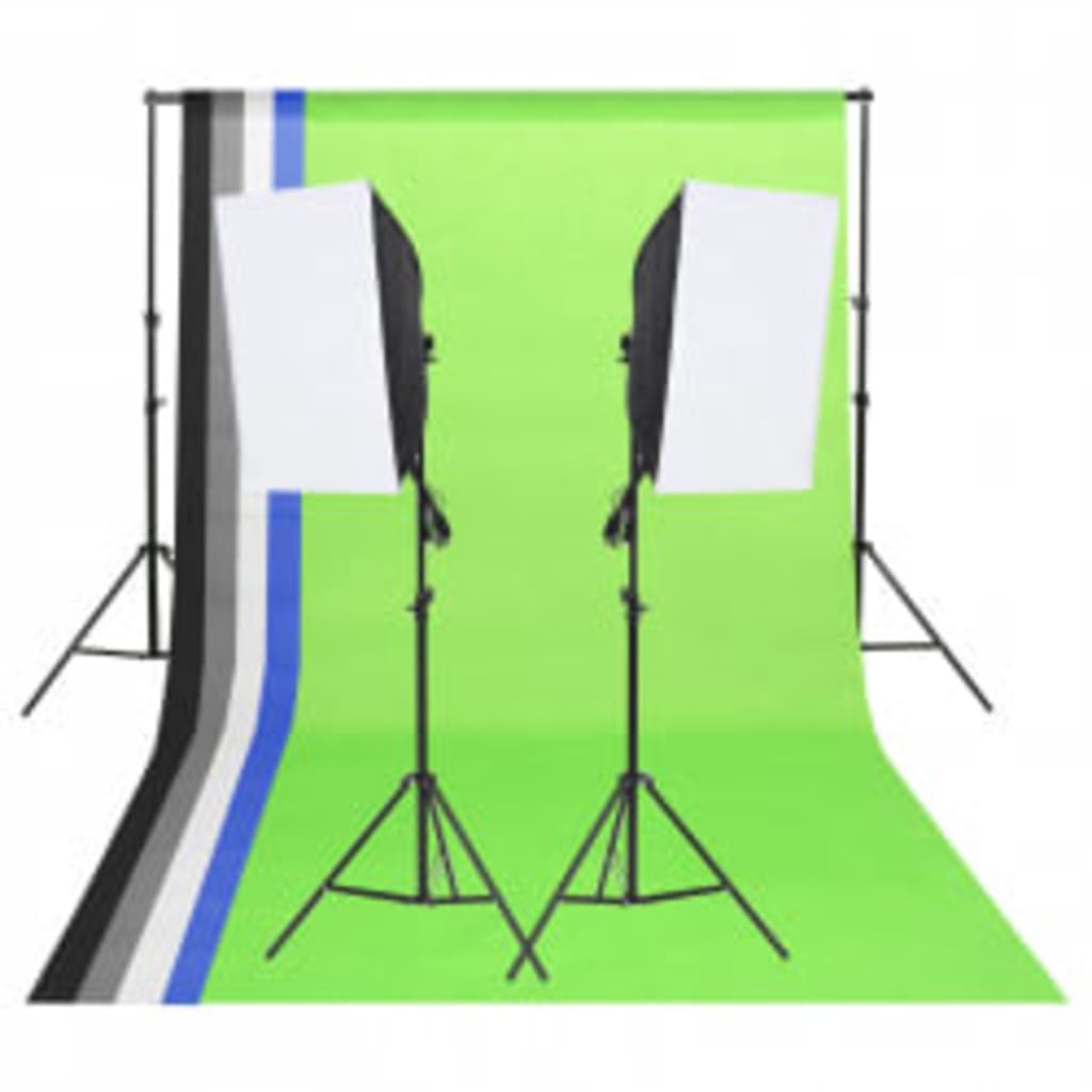 Kit per studio fotografico con fondale luminoso e riflettore nero 02_0042485